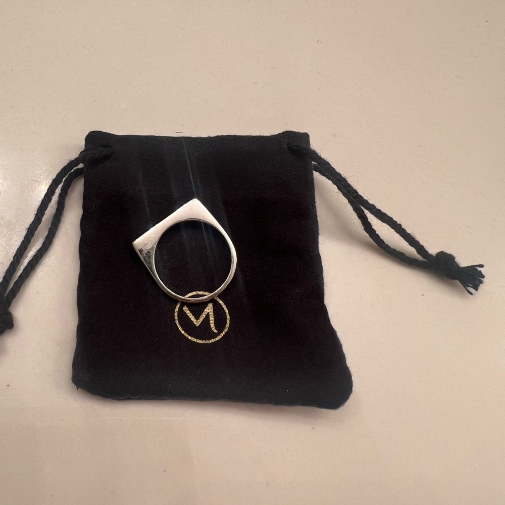 Mejuri Sterling Silver Block Ring